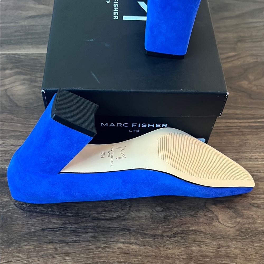 Marc Fisher Blue Stiletto Heels - Picture 4 of 4